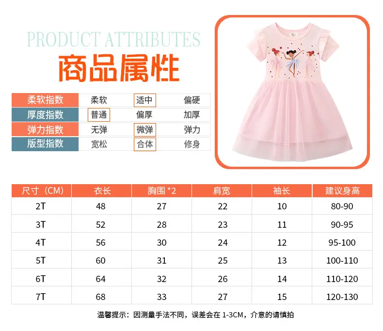 Girls Pink Fairy Skirts Summer Gauze Set — feature 2