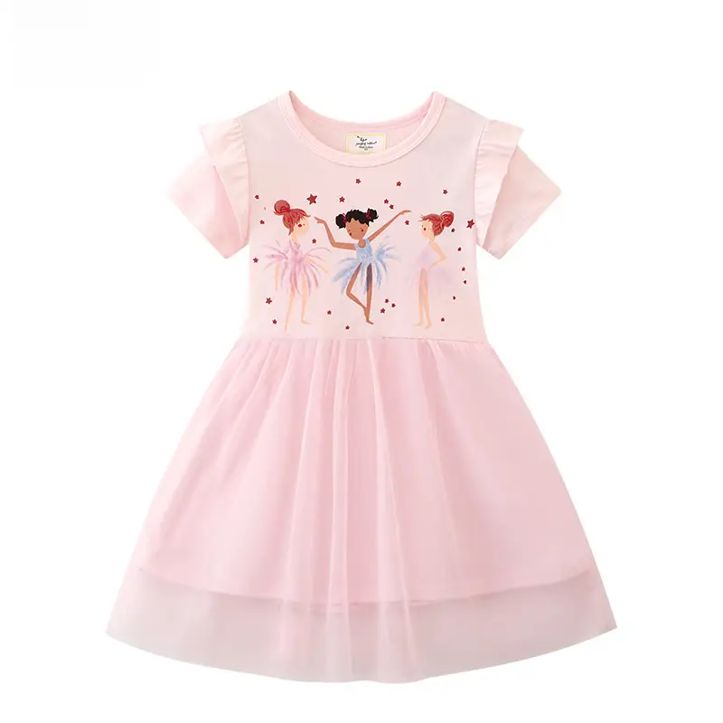 Girls Pink Fairy Skirts Summer Gauze Set - Image 2