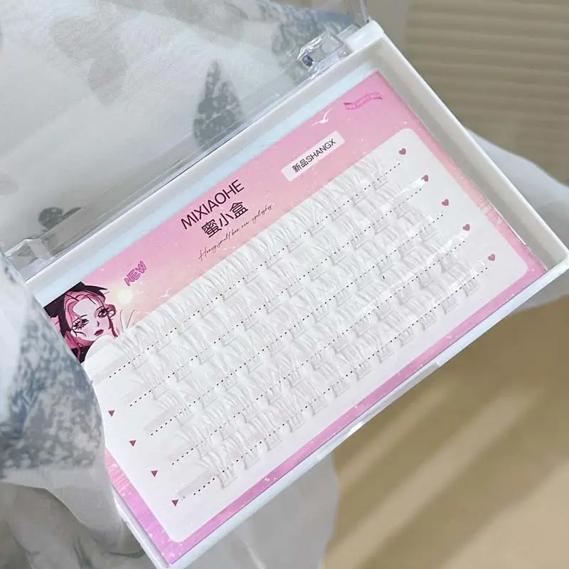 False Eyelashes Honey Box Feather Color Mixed Single Cluster Lazy Trilogy Gentle Cos Simulation Daily False Eyelashes - Image 11