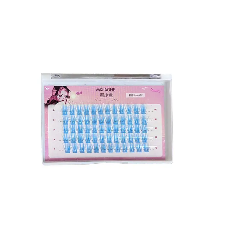 False Eyelashes Honey Box Feather Color Mixed Single Cluster Lazy Trilogy Gentle Cos Simulation Daily False Eyelashes - Image 12