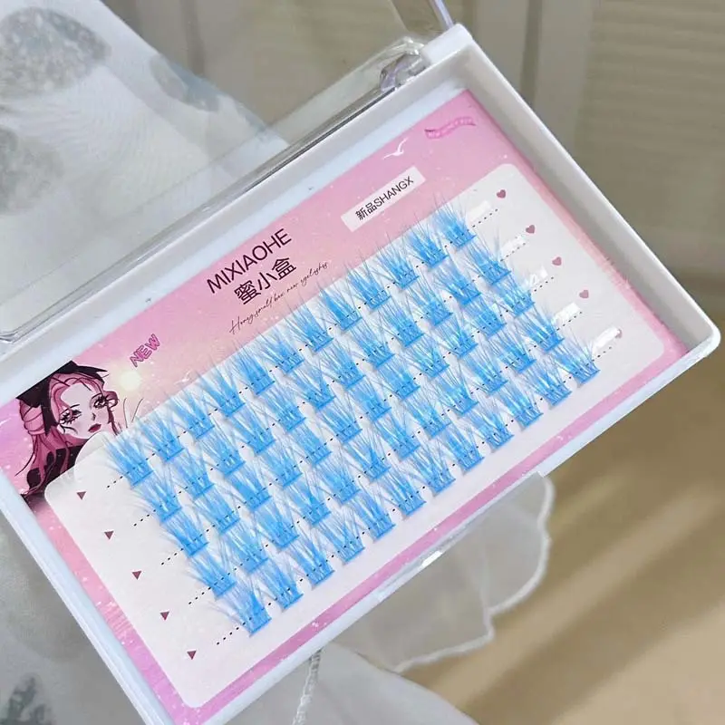 False Eyelashes Honey Box Feather Color Mixed Single Cluster Lazy Trilogy Gentle Cos Simulation Daily False Eyelashes — feature 21