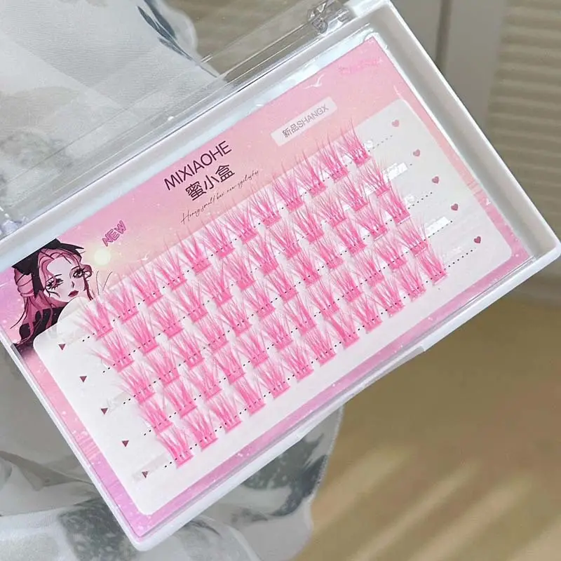 False Eyelashes Honey Box Feather Color Mixed Single Cluster Lazy Trilogy Gentle Cos Simulation Daily False Eyelashes — feature 23