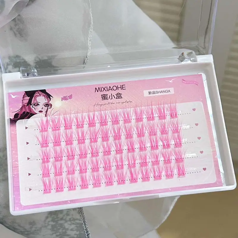 False Eyelashes Honey Box Feather Color Mixed Single Cluster Lazy Trilogy Gentle Cos Simulation Daily False Eyelashes — feature 24