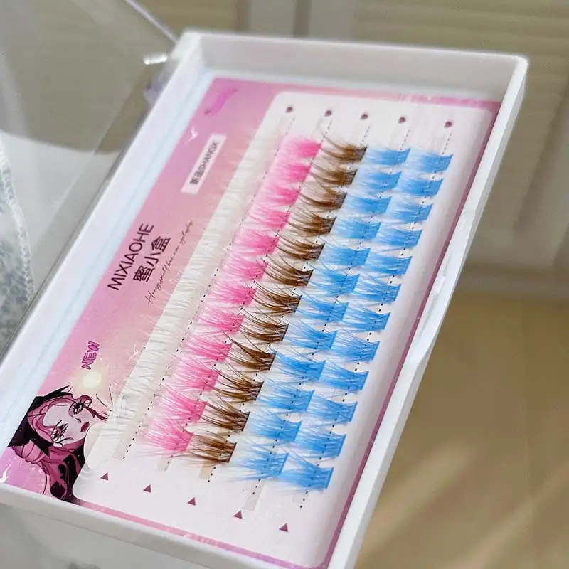 False Eyelashes Honey Box Feather Color Mixed Single Cluster Lazy Trilogy Gentle Cos Simulation Daily False Eyelashes — feature 27
