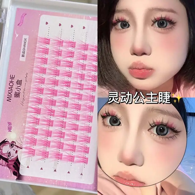 09# feather fan five rows (pink)