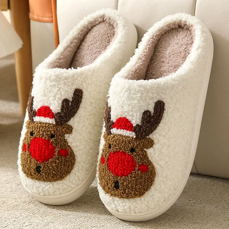 New winter cotton slippers home comfort Devil's eyes for men and women couples thick bottom warm indoor slippers wholesale
