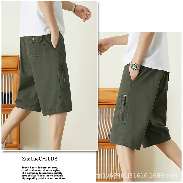 Men Cotton Crop Shorts Grey Casual Summer Wear — feature 5
