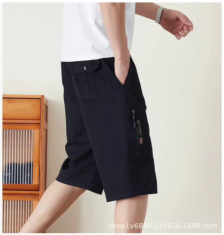 Men Cotton Crop Shorts Grey Casual Summer Wear — feature 6