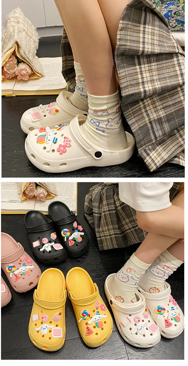 Women Cartoon Hole Shoes 2023 Summer Non-Slip Beach Sandals — feature 20