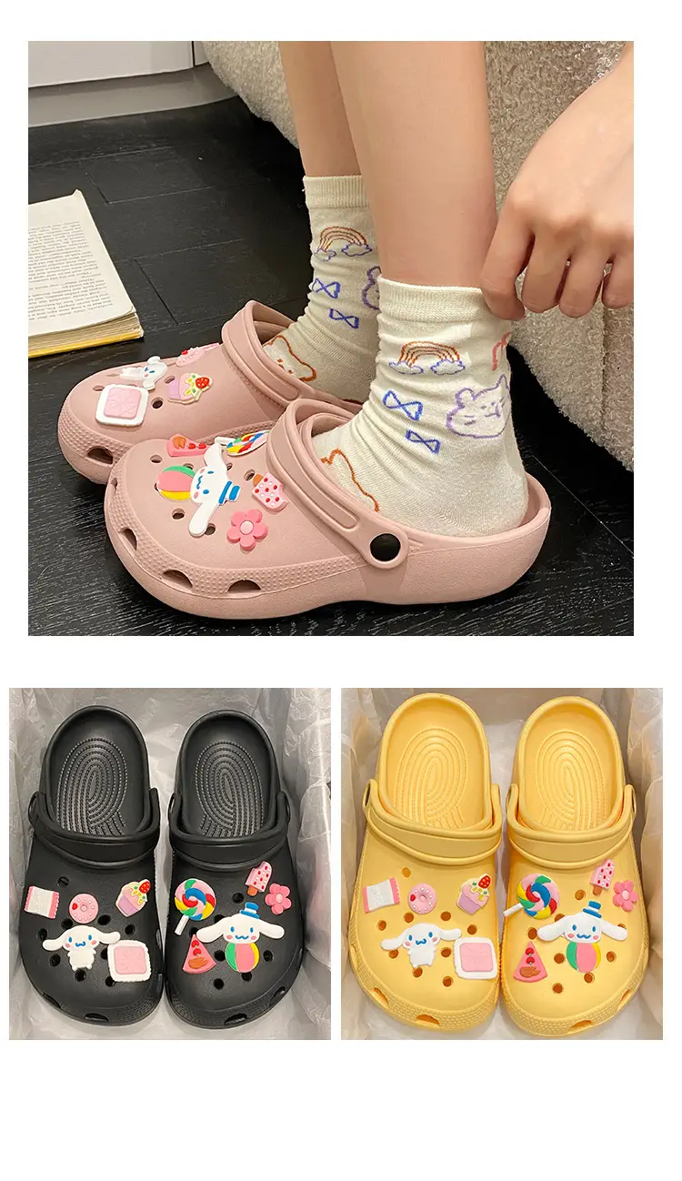 Women Cartoon Hole Shoes 2023 Summer Non-Slip Beach Sandals — feature 21