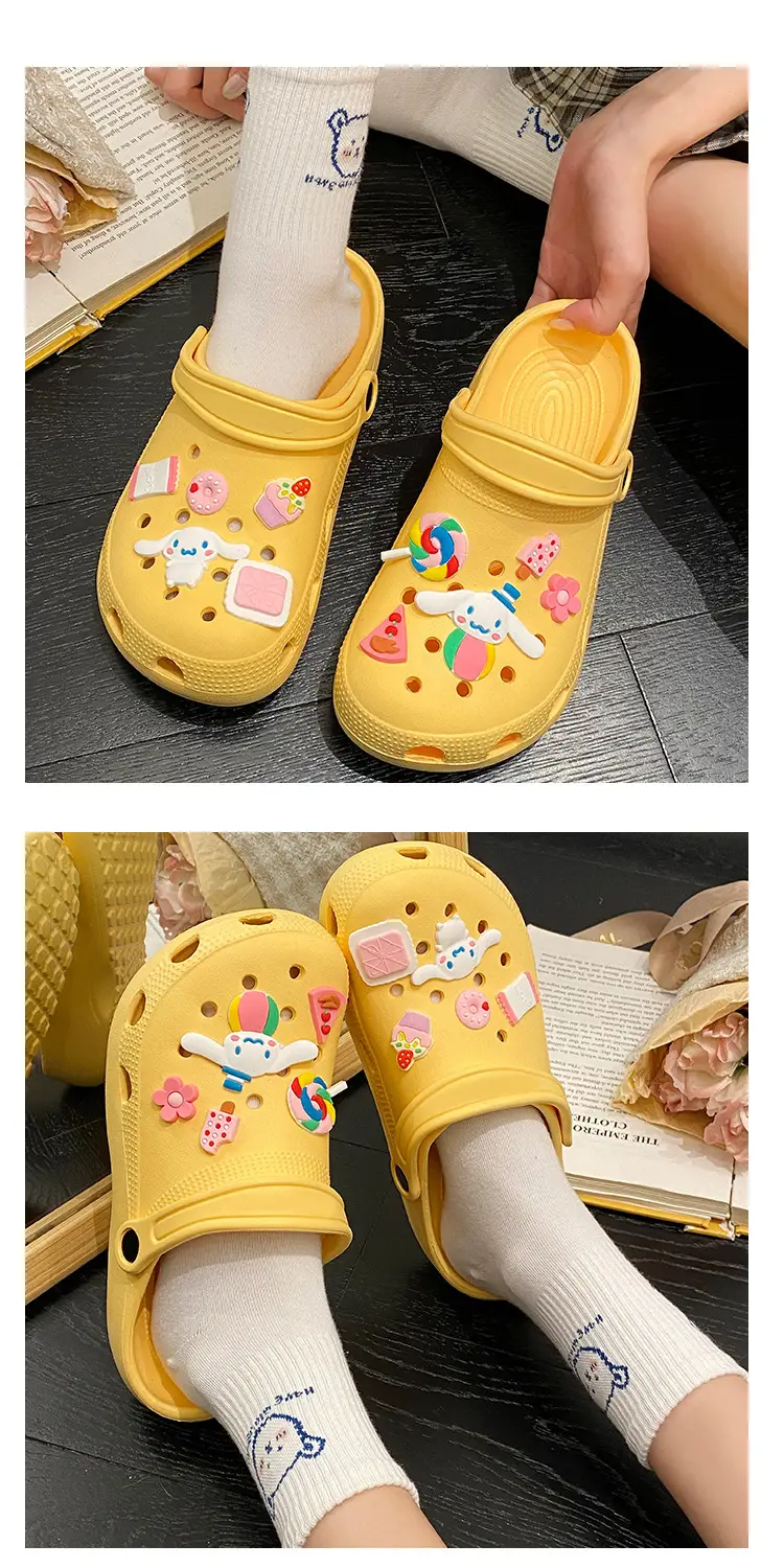 Women Cartoon Hole Shoes 2023 Summer Non-Slip Beach Sandals — feature 23
