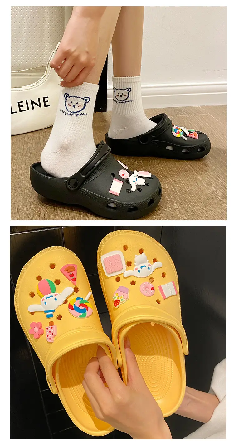 Women Cartoon Hole Shoes 2023 Summer Non-Slip Beach Sandals — feature 25