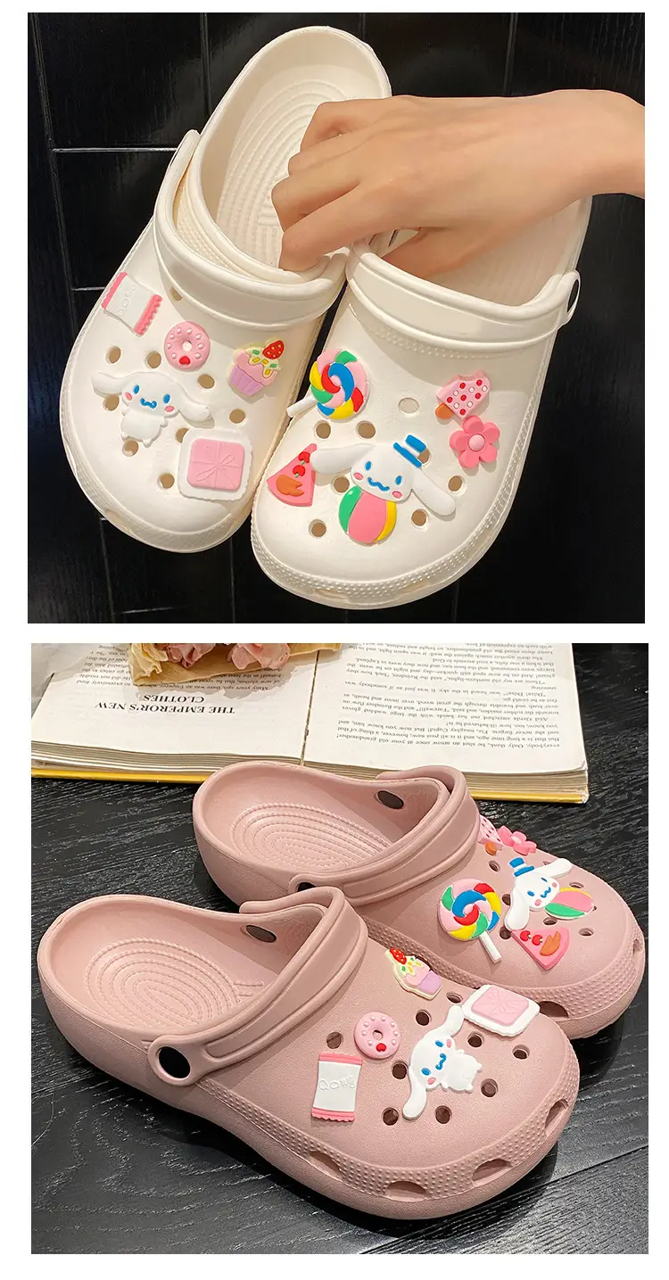 Women Cartoon Hole Shoes 2023 Summer Non-Slip Beach Sandals — feature 26