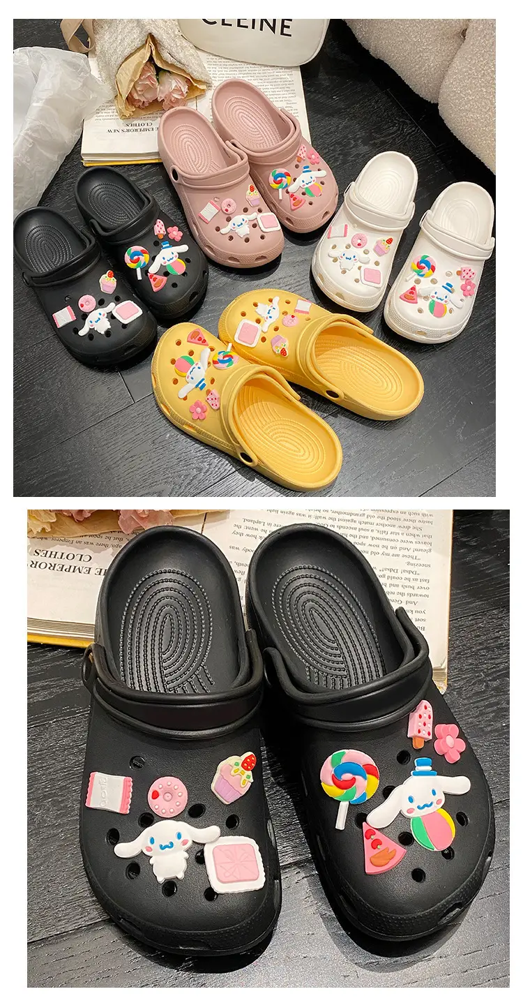 Women Cartoon Hole Shoes 2023 Summer Non-Slip Beach Sandals — feature 27