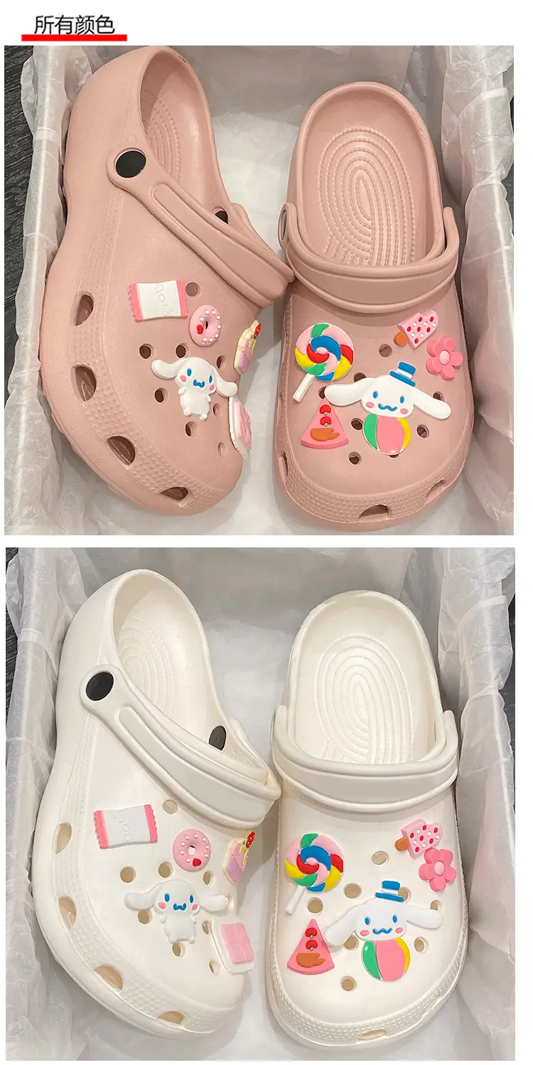 Women Cartoon Hole Shoes 2023 Summer Non-Slip Beach Sandals — feature 28
