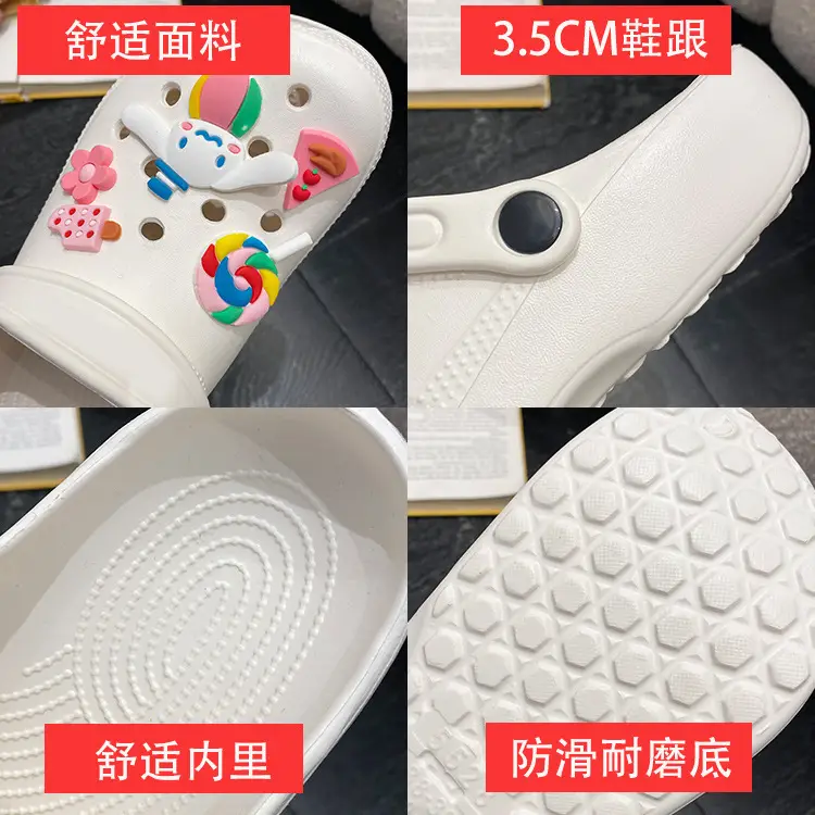 Women Cartoon Hole Shoes 2023 Summer Non-Slip Beach Sandals — feature 29