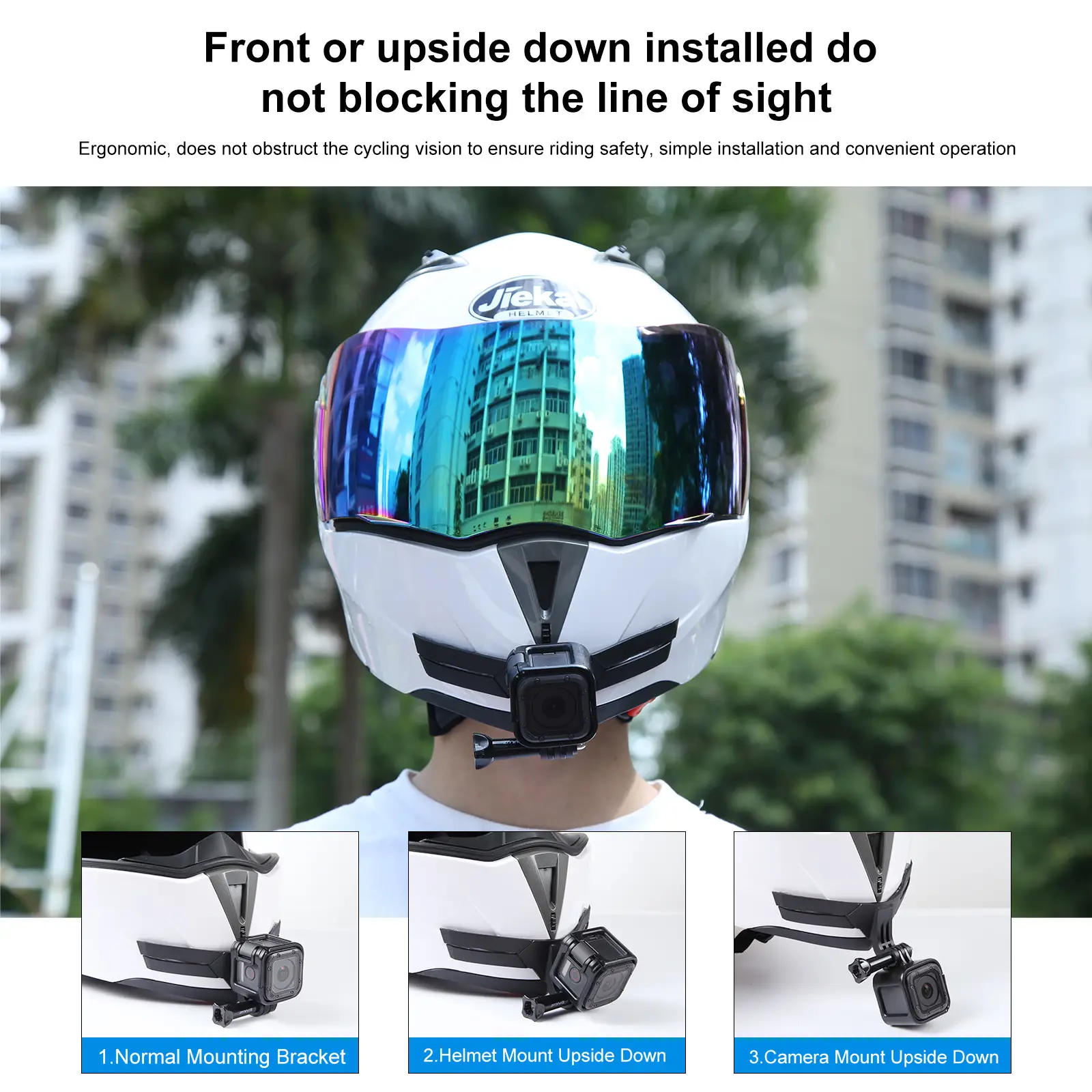 Gopro Camera Bracket for Moto Headphone Mounting - Image 3