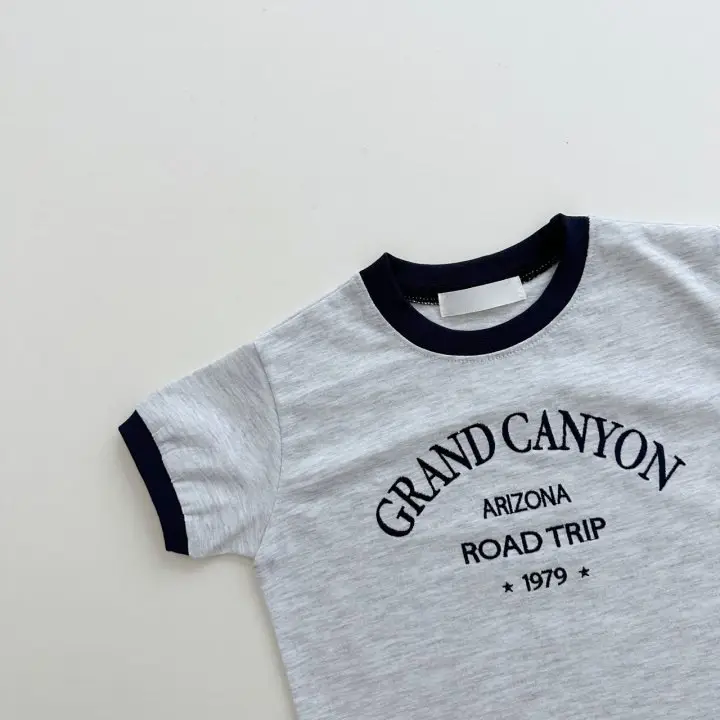 Kids Cotton Summer Pants Set Gray Black Road Trip Design — feature 13