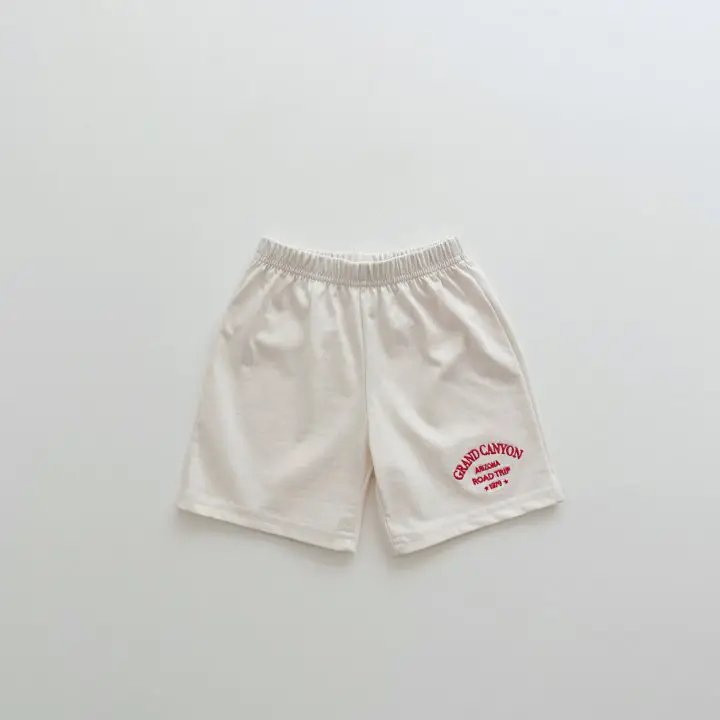 Kids Cotton Summer Pants Set Gray Black Road Trip Design — feature 9