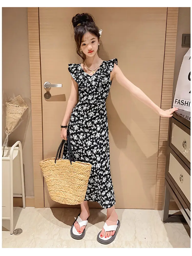 Girls Floral Long Skirt Dress Summer 2025 — feature 11