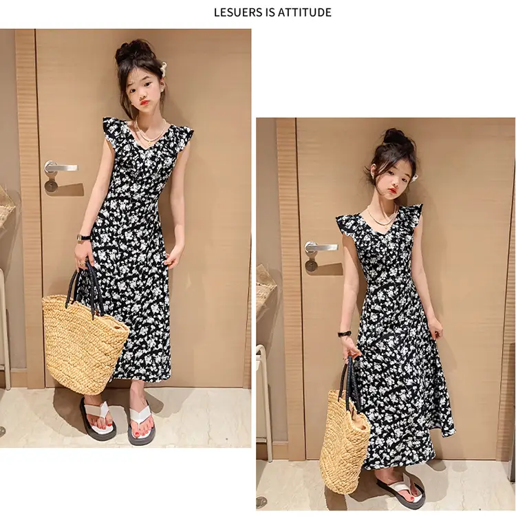Girls Floral Long Skirt Dress Summer 2025 — feature 13