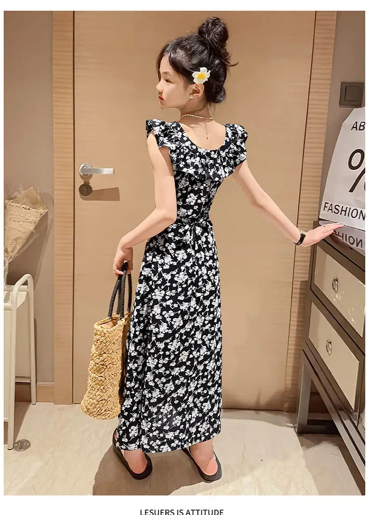 Girls Floral Long Skirt Dress Summer 2025 — feature 14