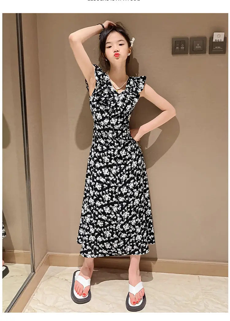 Girls Floral Long Skirt Dress Summer 2025 — feature 15