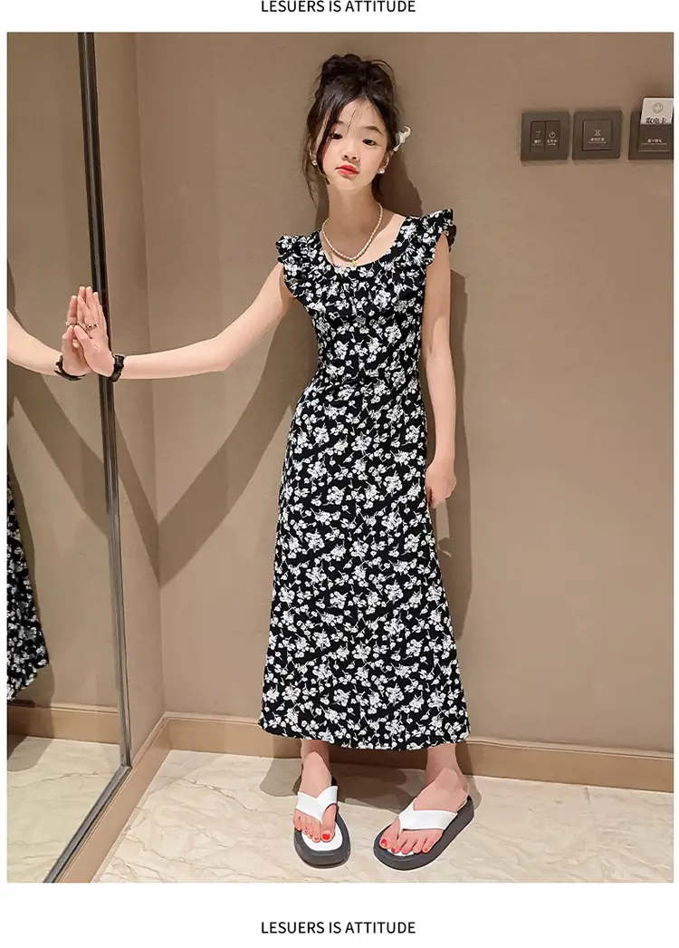 Girls Floral Long Skirt Dress Summer 2025 — feature 16