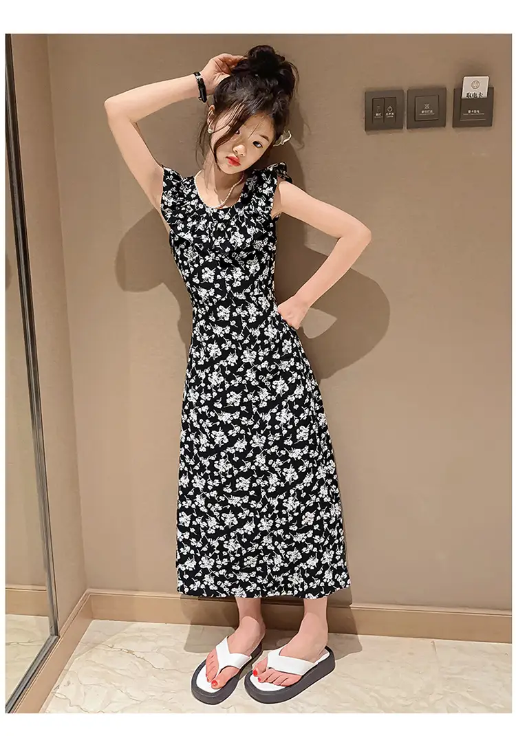 Girls Floral Long Skirt Dress Summer 2025 — feature 17
