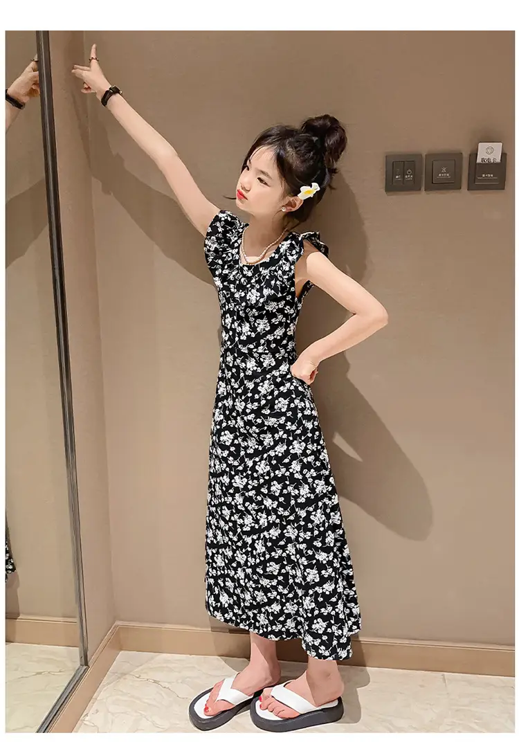 Girls Floral Long Skirt Dress Summer 2025 — feature 18