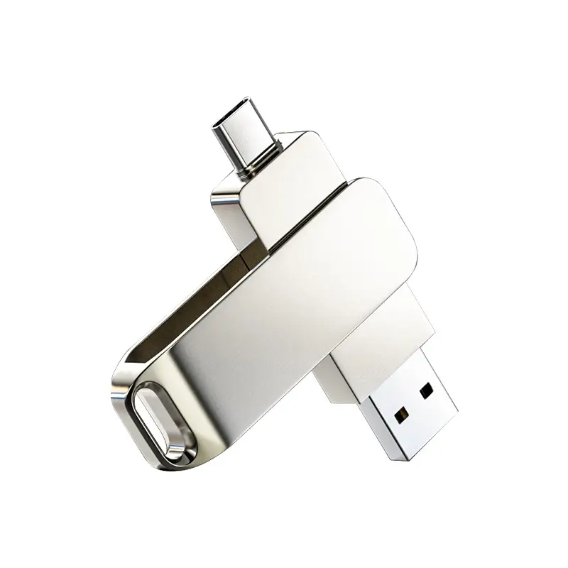 Type-C USB 64G Dual U Disk Rotating Metal