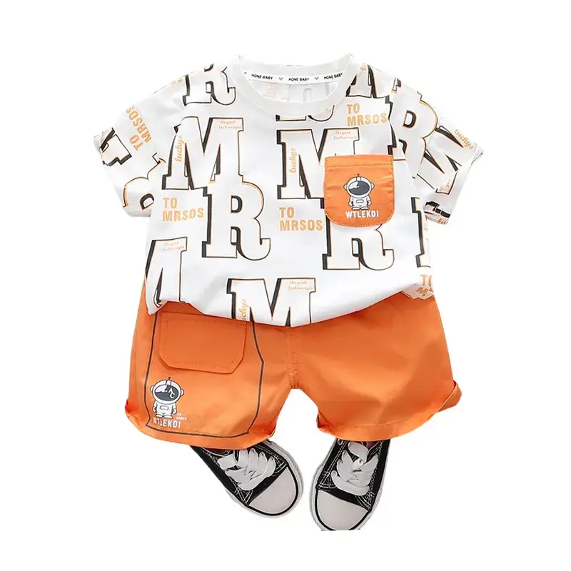 Wu Xiaoqi 2Pc Short Sleeve Cotton Suit Boys Summer - Image 7