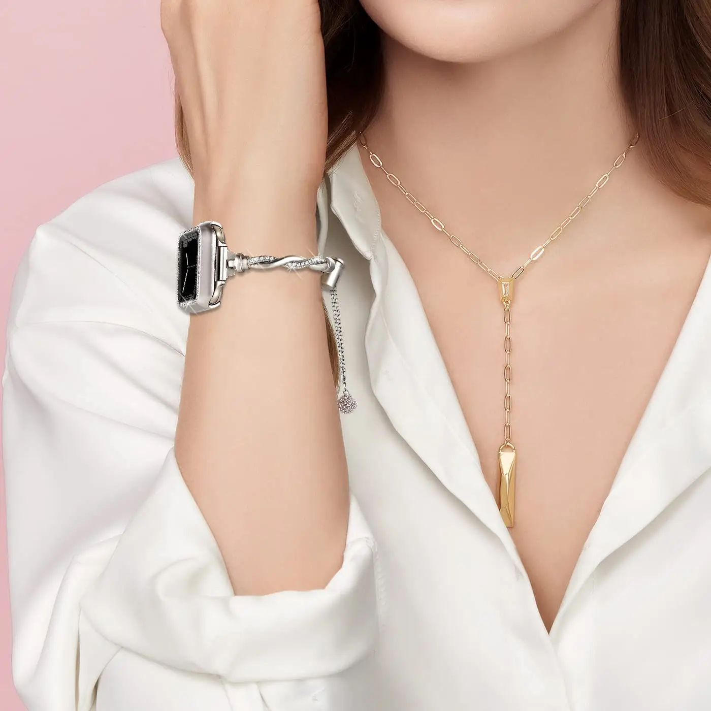 Stainless Steel Butterfly Watch Strap for Women — feature 18
