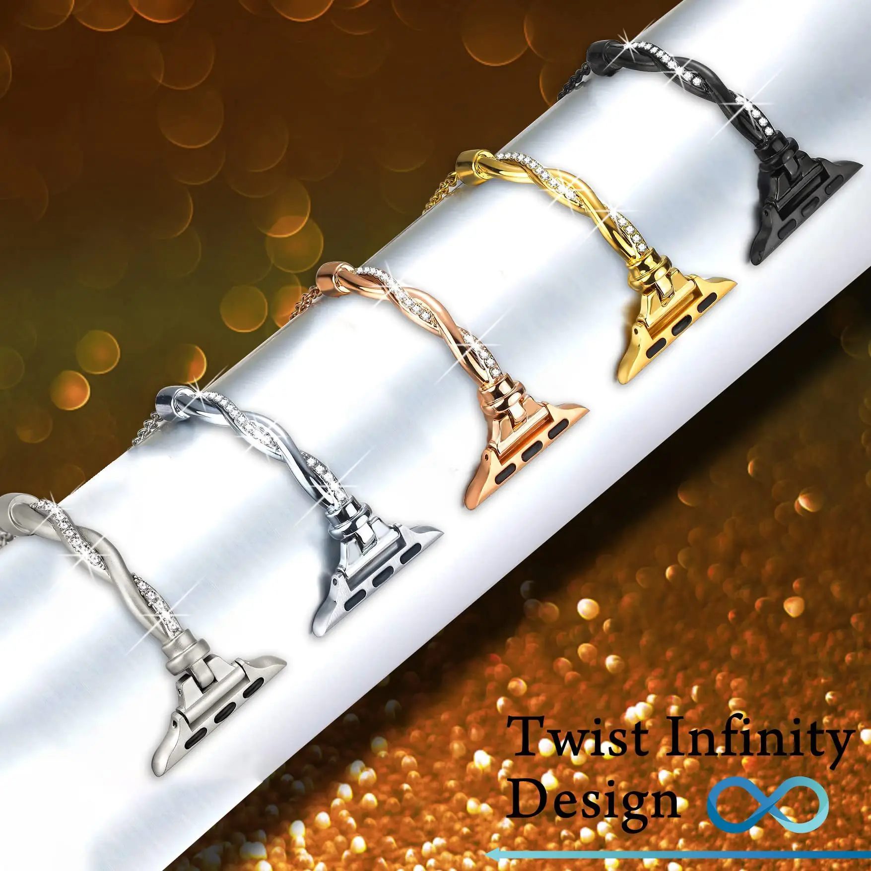 Stainless Steel Butterfly Watch Strap for Women — feature 8