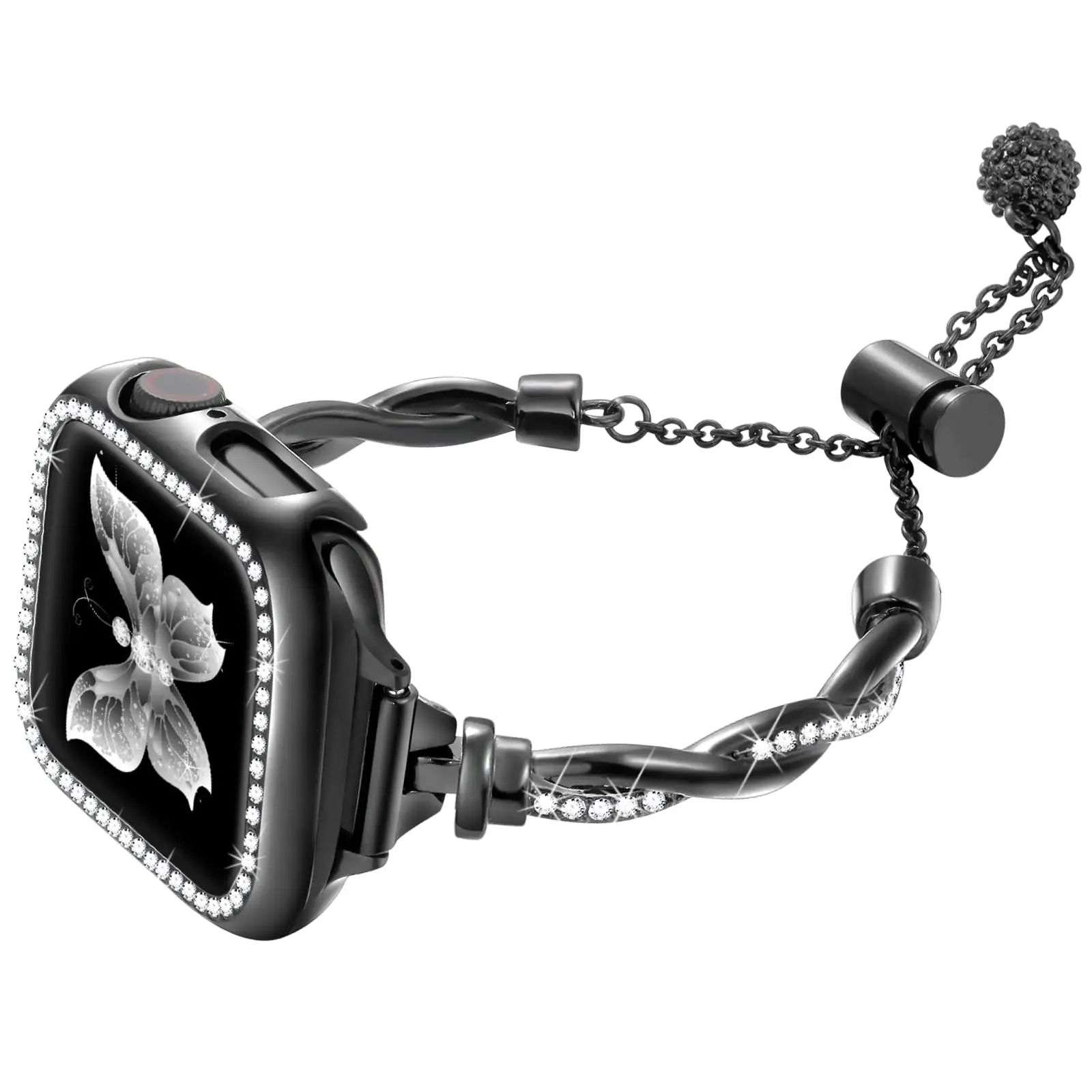 Stainless Steel Butterfly Watch Strap for Women - Image 2
