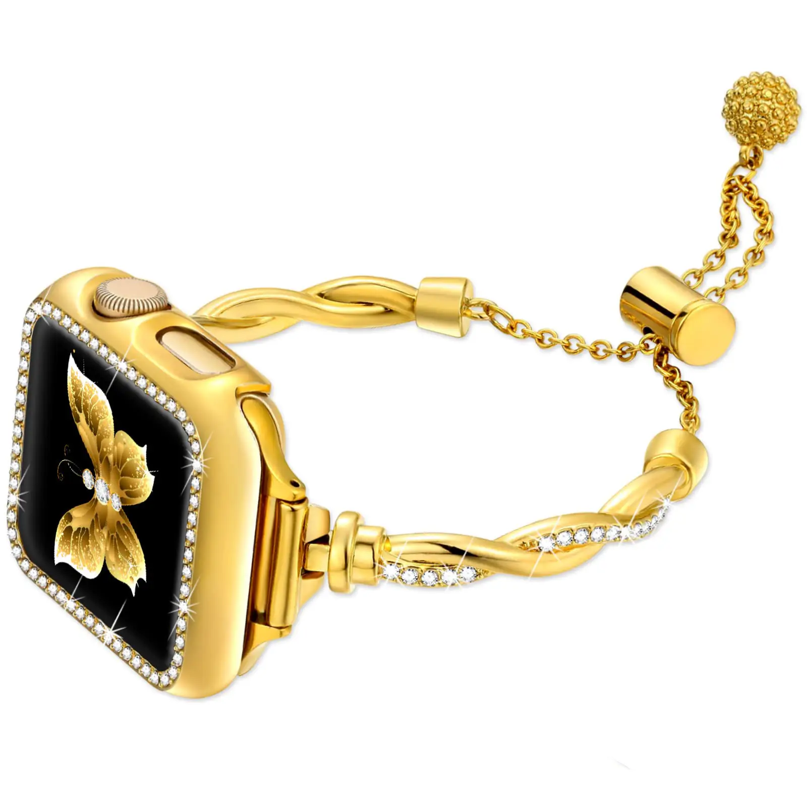 Stainless Steel Butterfly Watch Strap for Women - Image 4