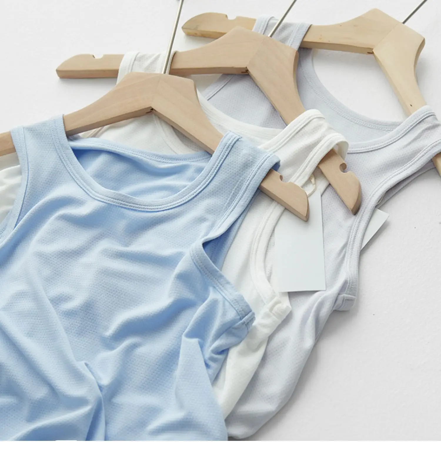 Children's Mesh Vest & Toddler Top Set Light Blue — feature 25