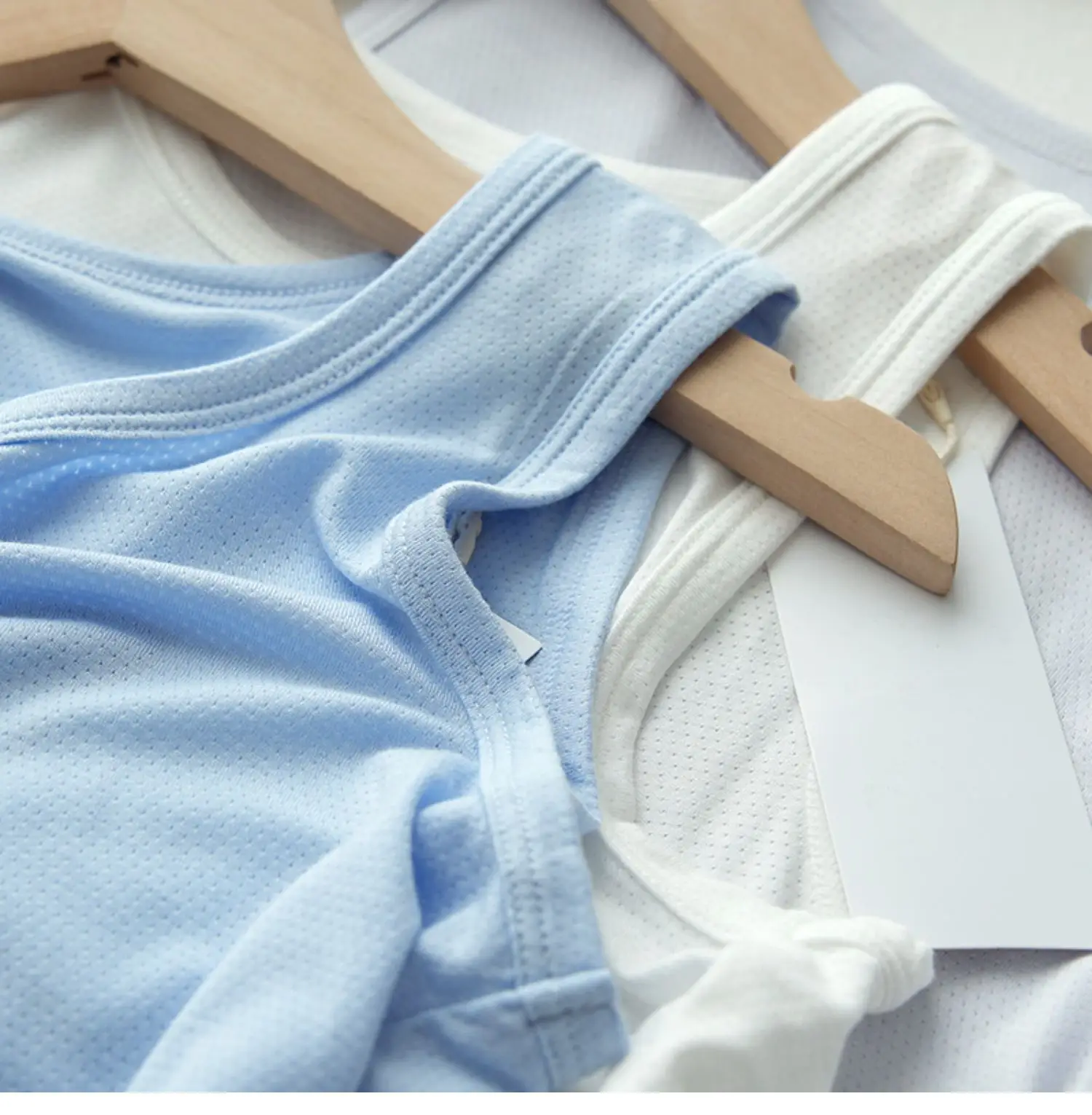 Children's Mesh Vest & Toddler Top Set Light Blue — feature 26