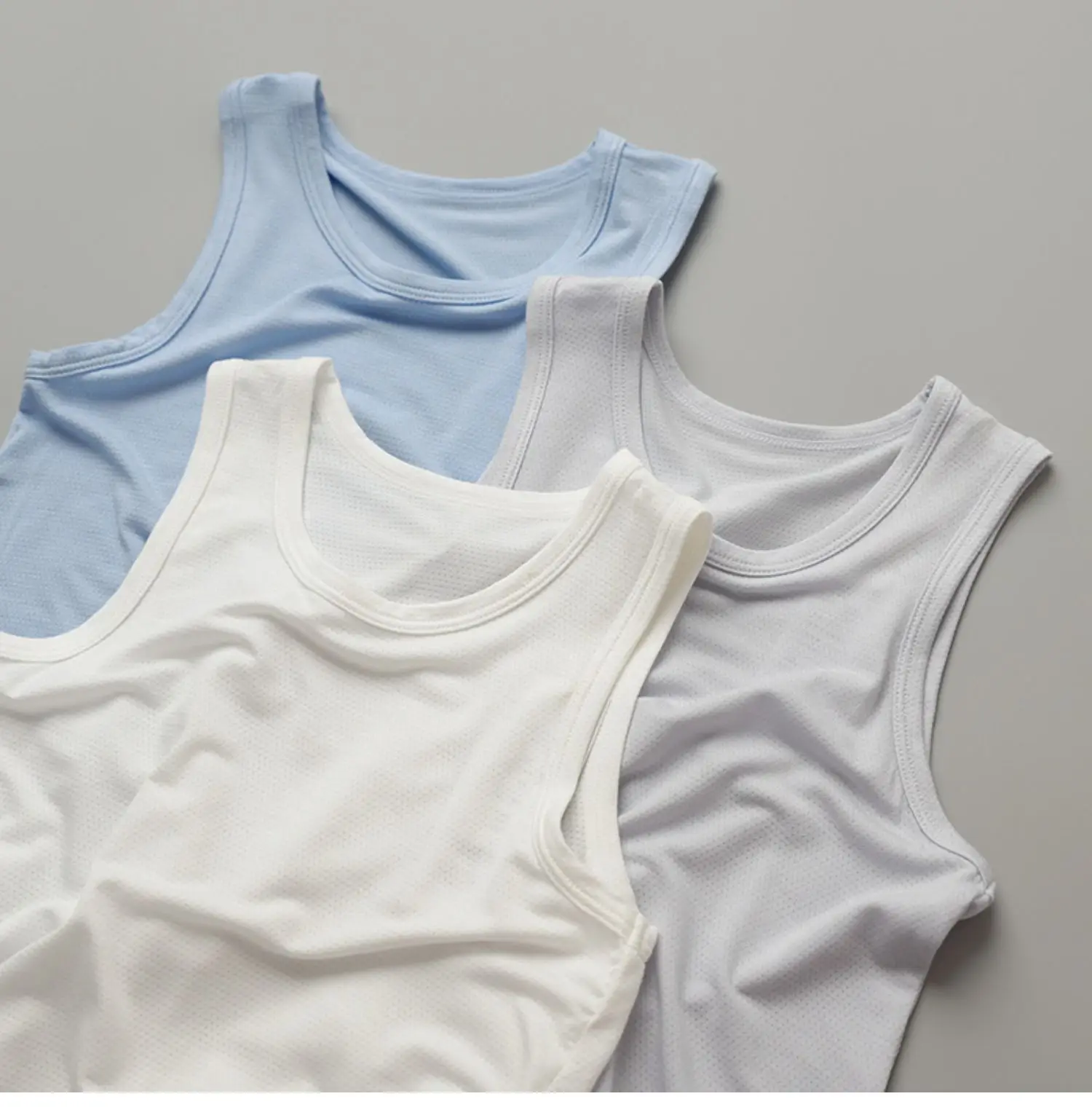 Children's Mesh Vest & Toddler Top Set Light Blue — feature 28