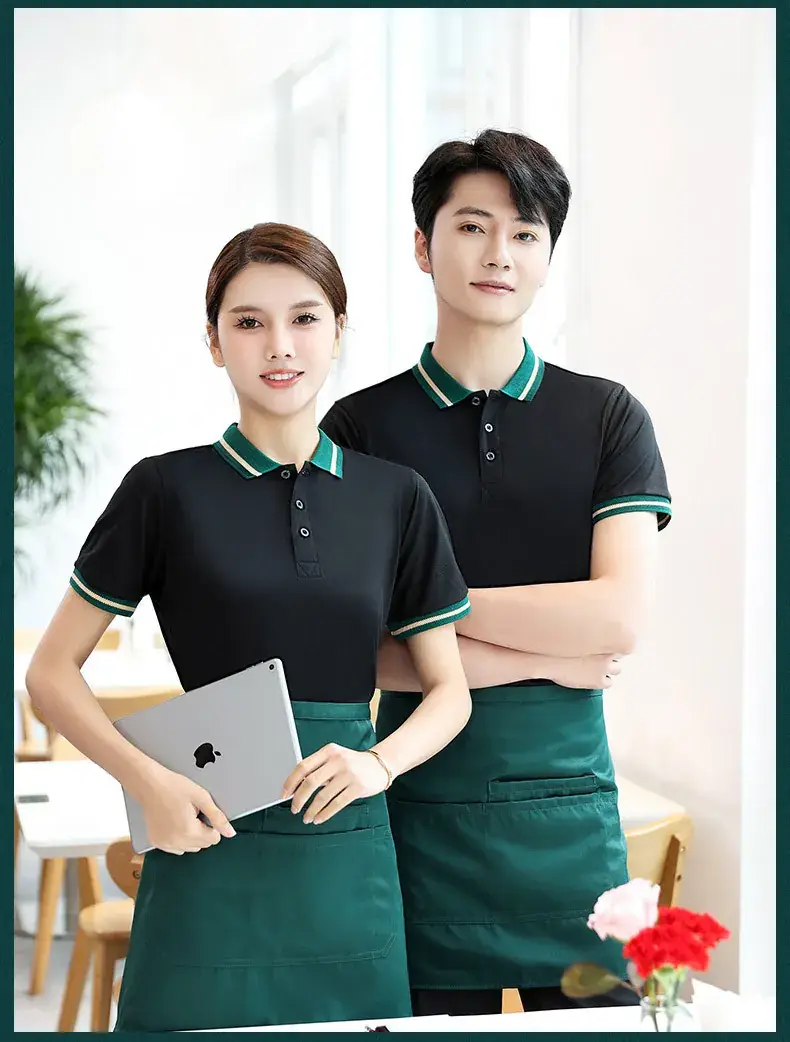 Yellow Polo Shirt with Green Trim for Men — feature 16