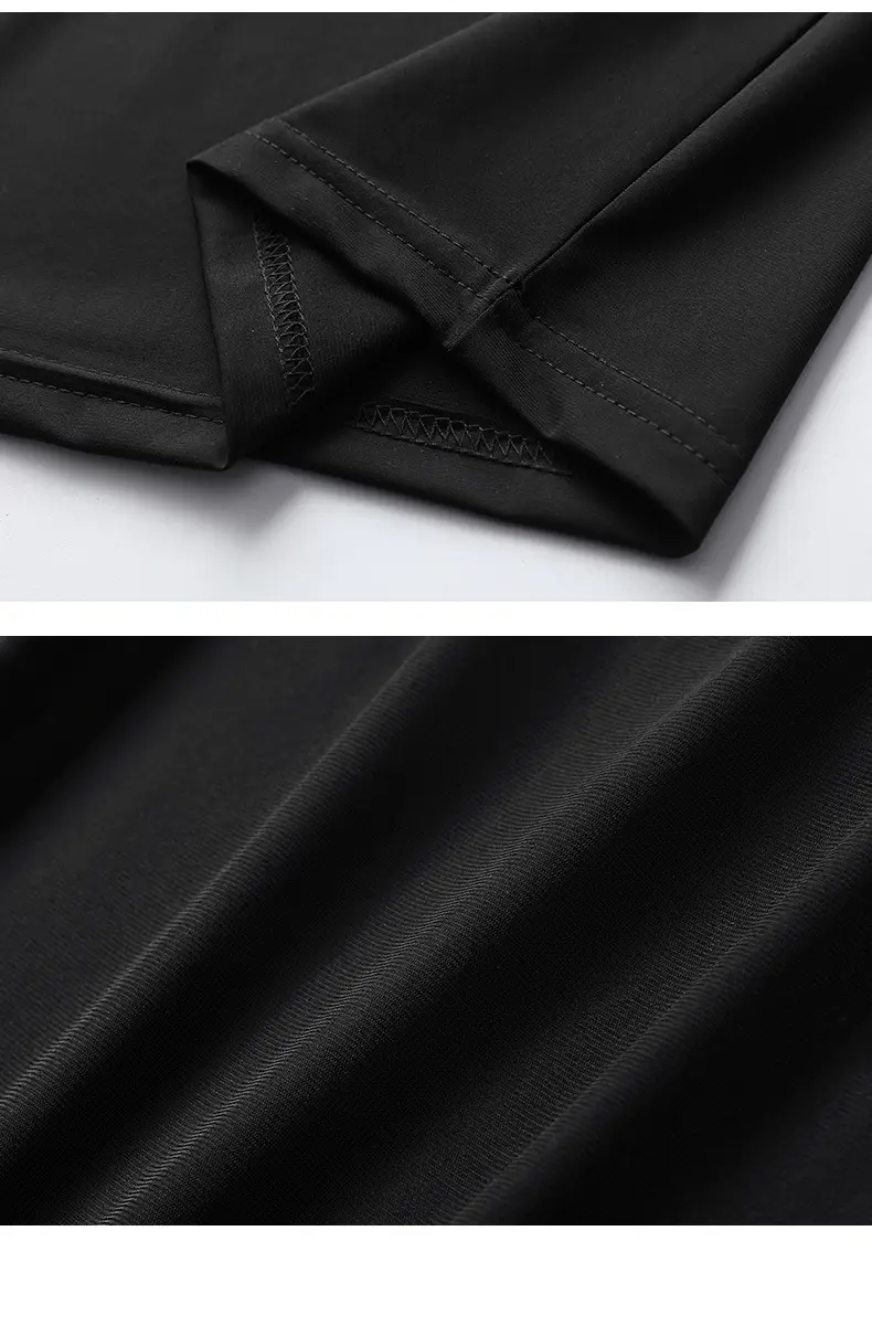 Men Black T-Shirt SUWAN Summer Plus Size — feature 14