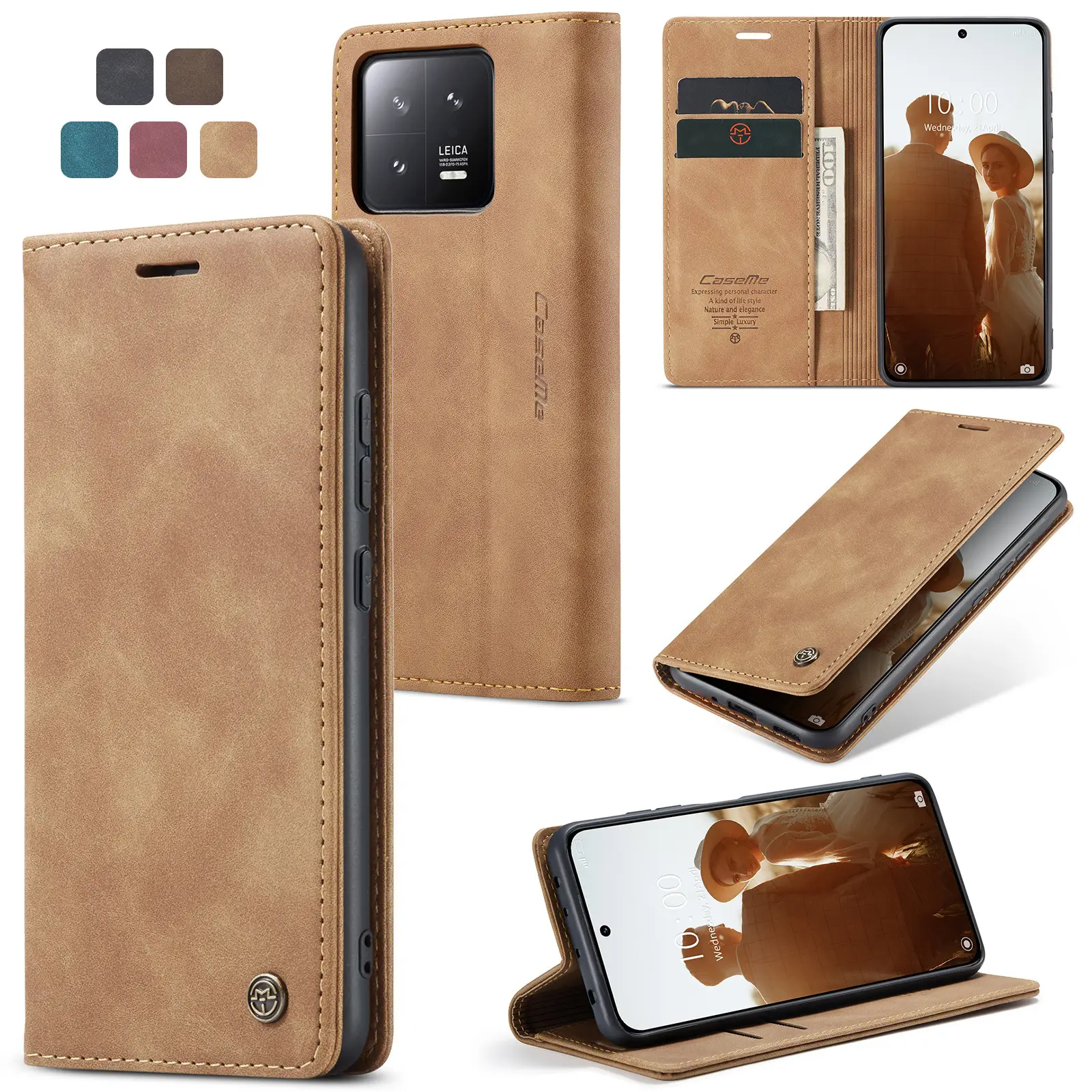 Leather Flip Phone Case Teal 5g/12Pro Plus - Image 8