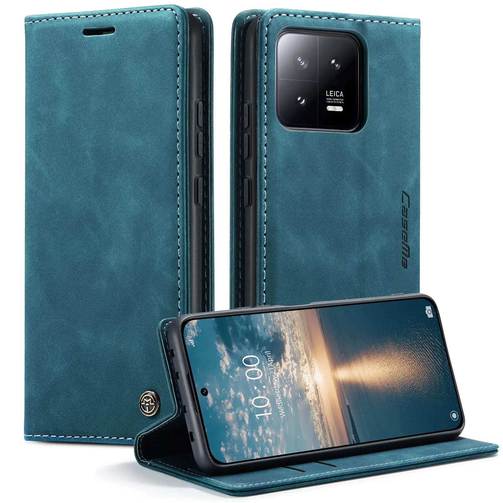 Leather Flip Phone Case Teal 5g/12Pro Plus - Image 10
