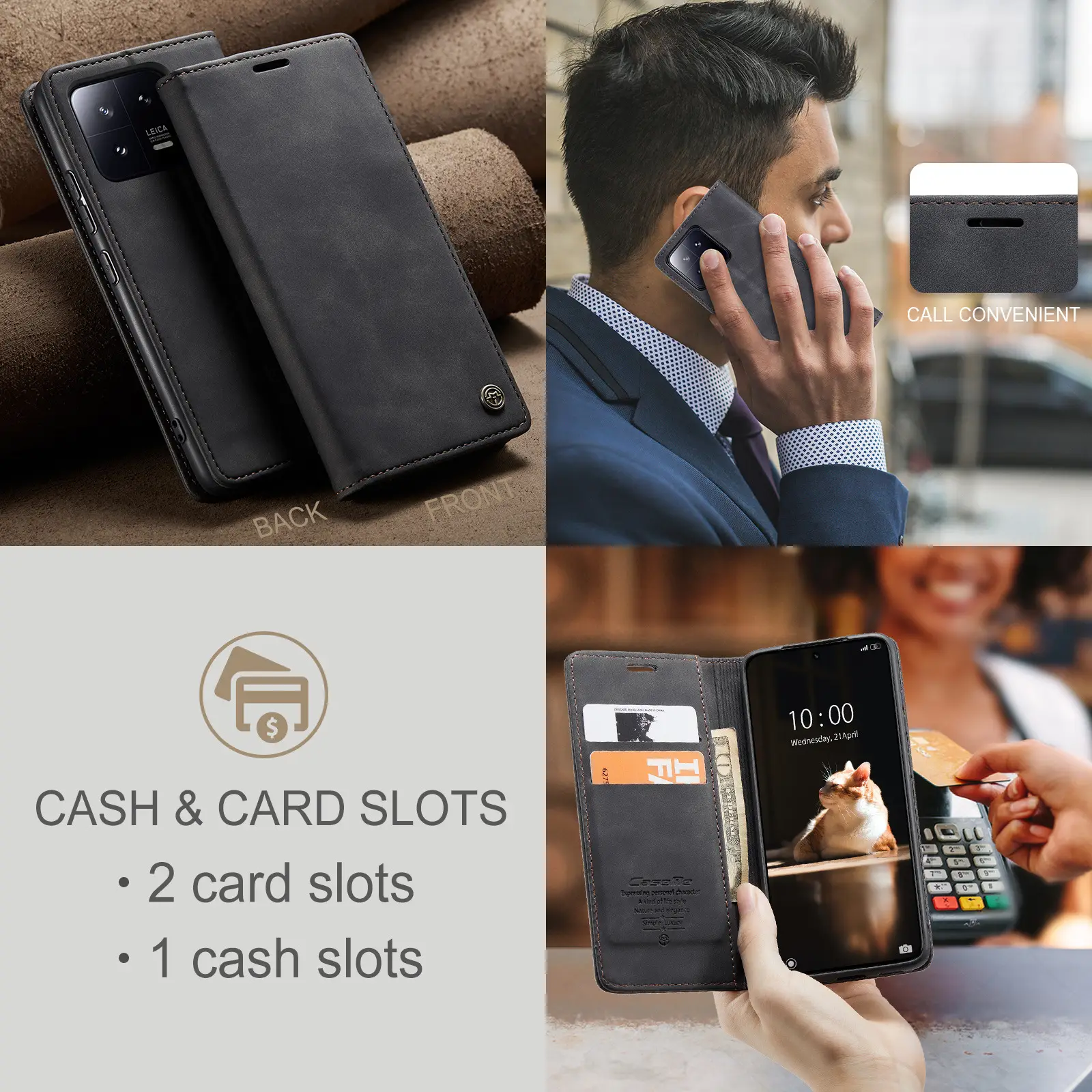 Leather Flip Phone Case Teal 5g/12Pro Plus — feature 11