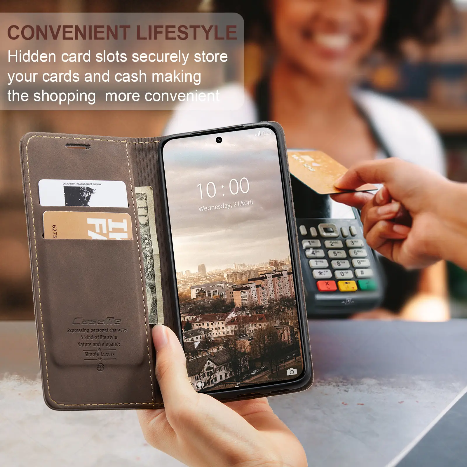 Leather Flip Phone Case Teal 5g/12Pro Plus — feature 13