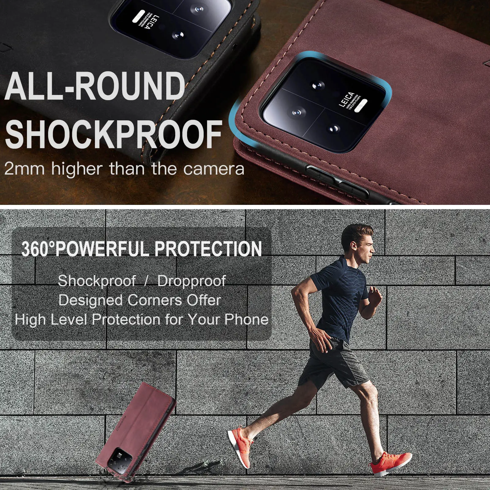 Leather Flip Phone Case Teal 5g/12Pro Plus — feature 14