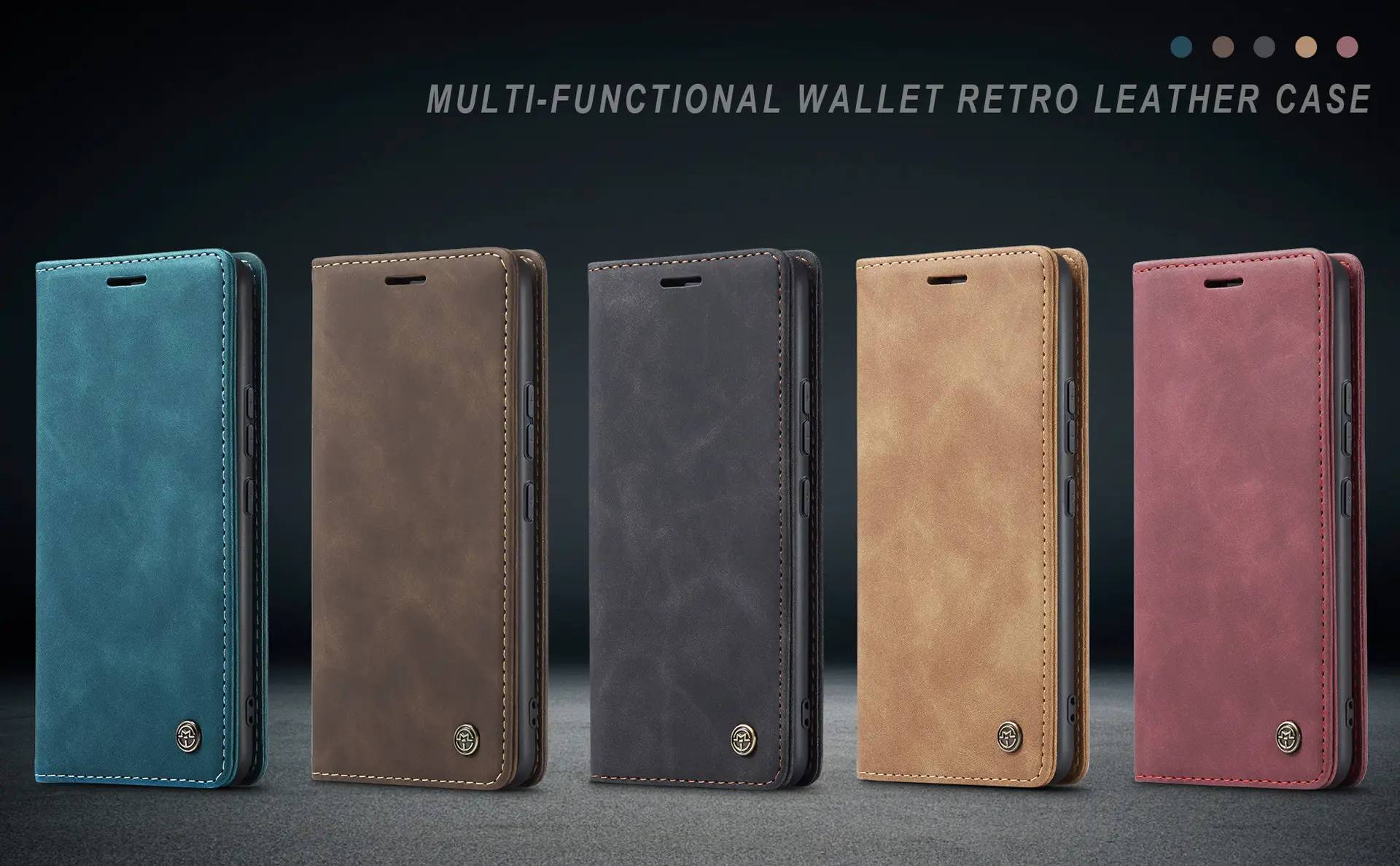 Leather Flip Phone Case Teal 5g/12Pro Plus — feature 2
