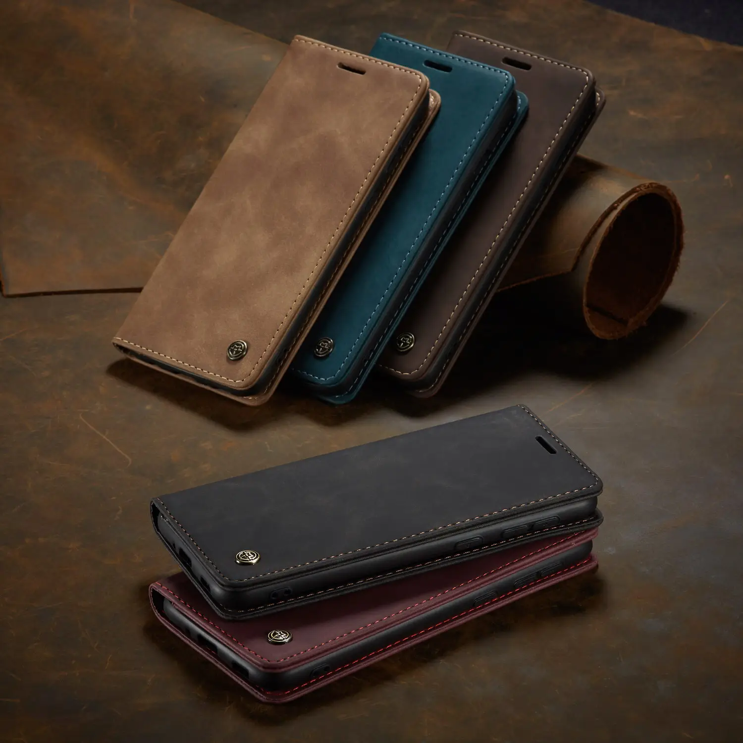 Leather Flip Phone Case Teal 5g/12Pro Plus — feature 23