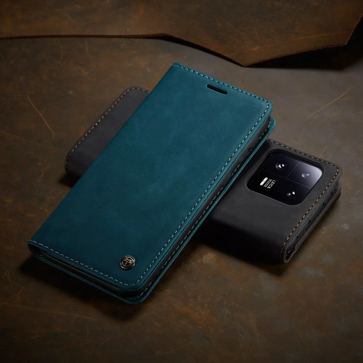 Leather Flip Phone Case Teal 5g/12Pro Plus — feature 24
