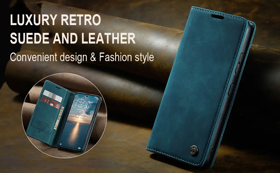 Leather Flip Phone Case Teal 5g/12Pro Plus — feature 5